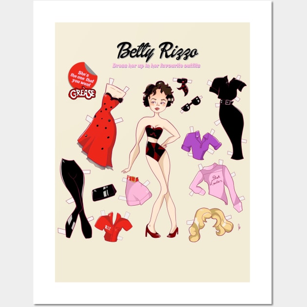 Rizzo Paper Doll (GREASE) Wall Art by themunchkinboutique